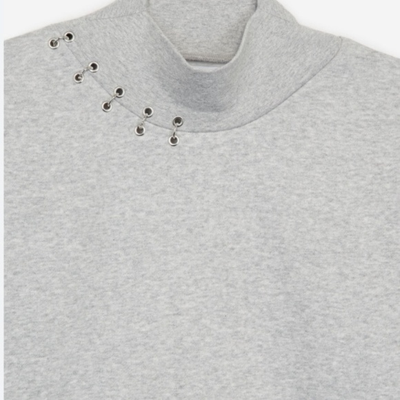 The Kooples Gray Sweatshirt with Embellishments - Picture 2 of 12